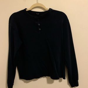 Brandy Melville Waffle Knit Henley Sweater